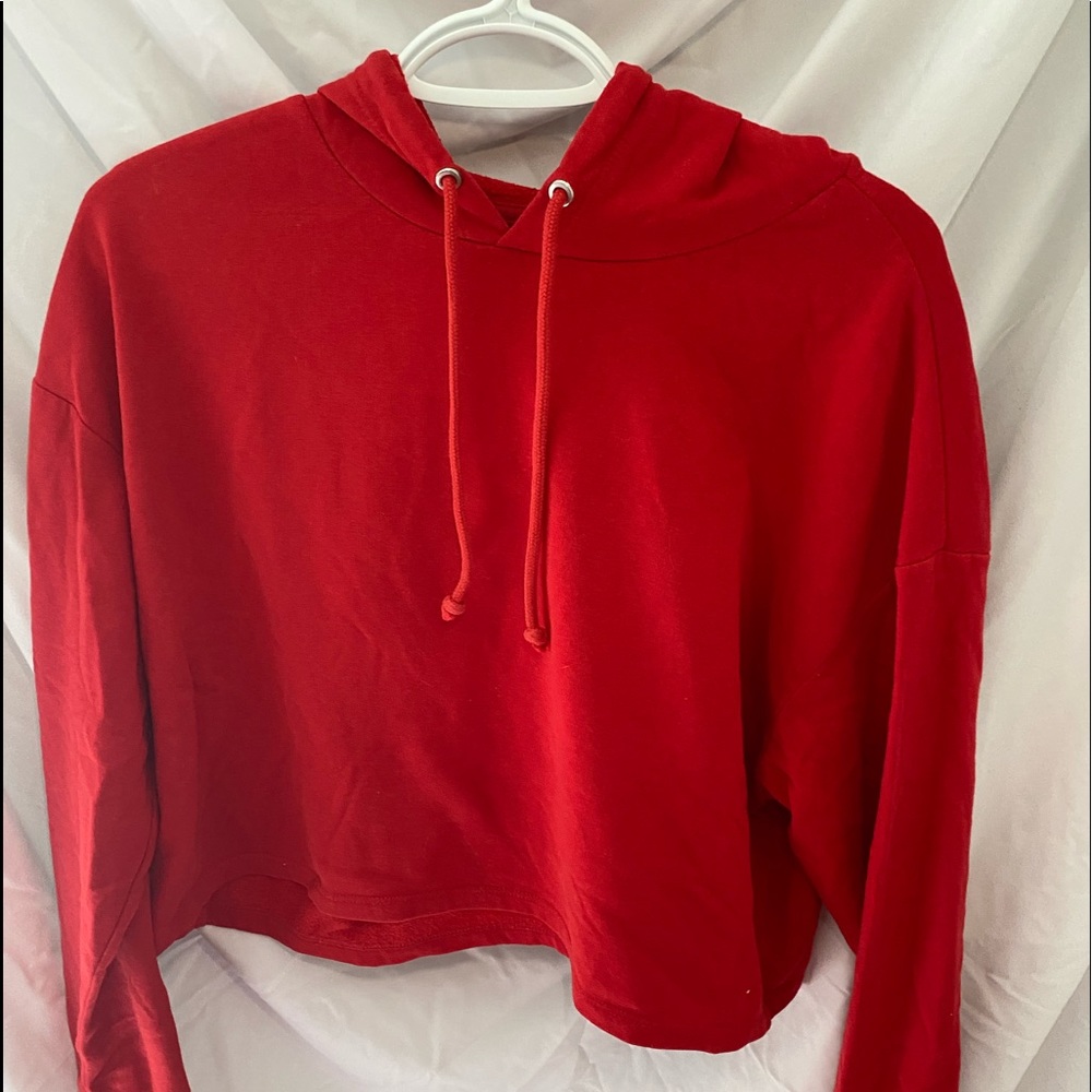 Cropped Red Hoodie